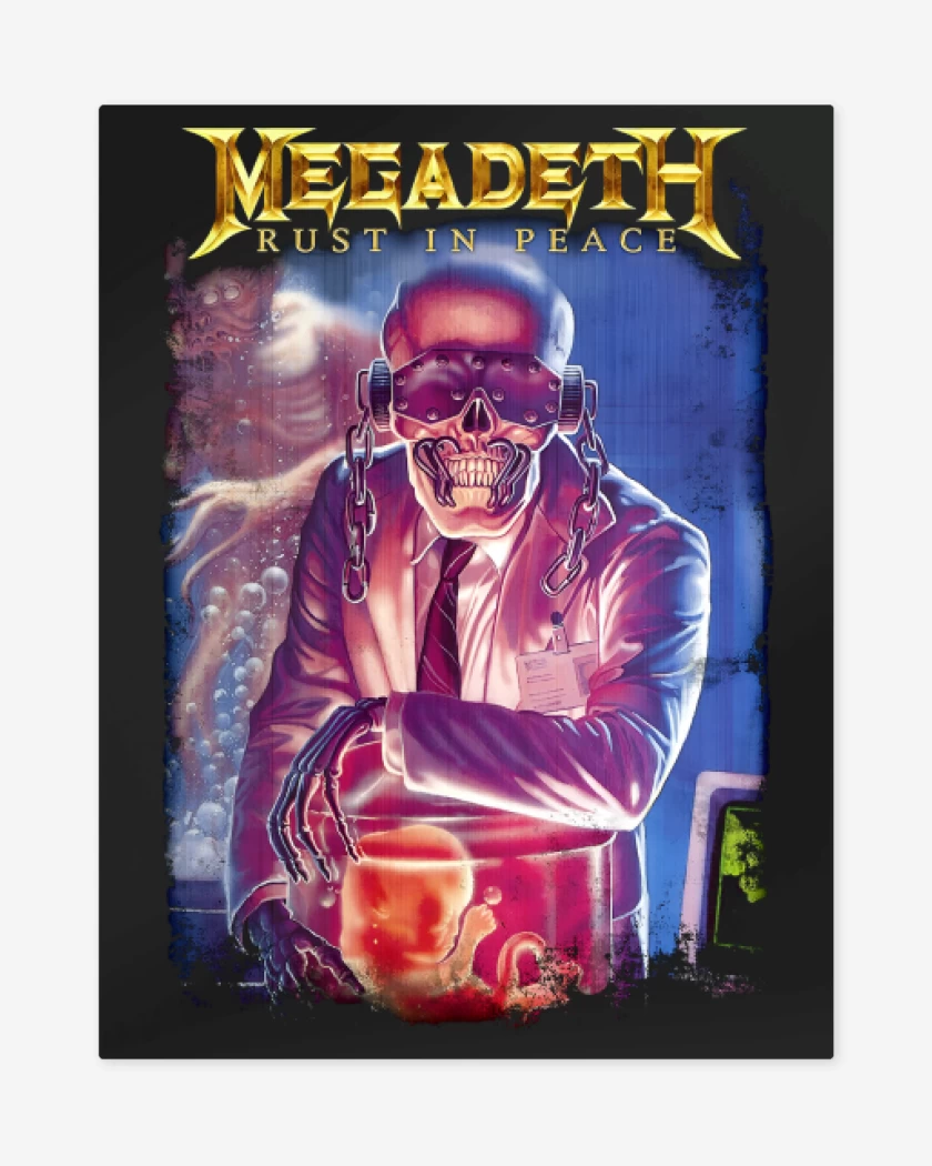 Print metalico Negro de RIP Megadeth
