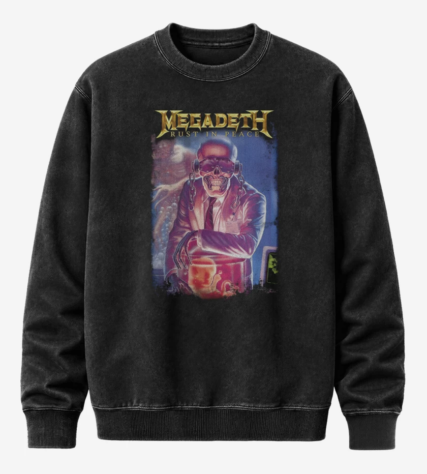 Poleron Polo Acid Wash RIP Megadeth