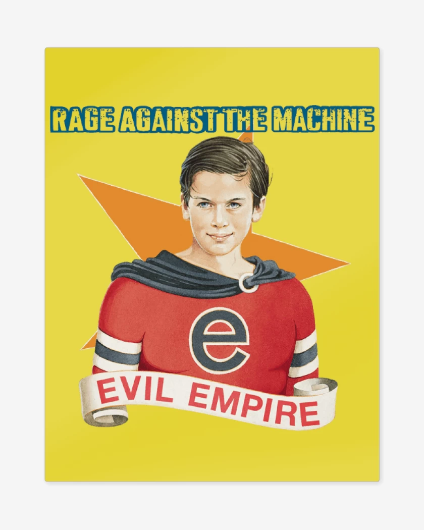 Print metalico Amarillo de Evil Empire