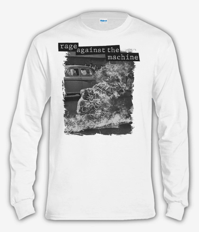 Polera manga larga Blanco de Rage Against The Machine ST