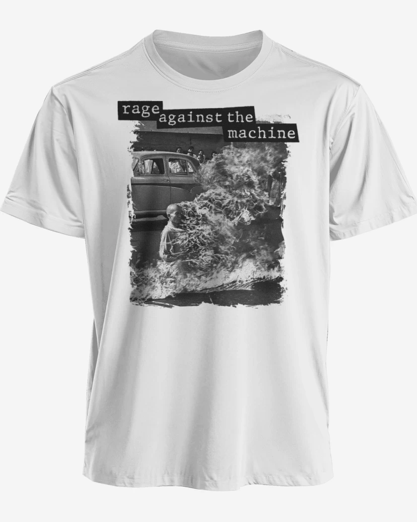 Polera premium Blanco de Rage Against The Machine ST