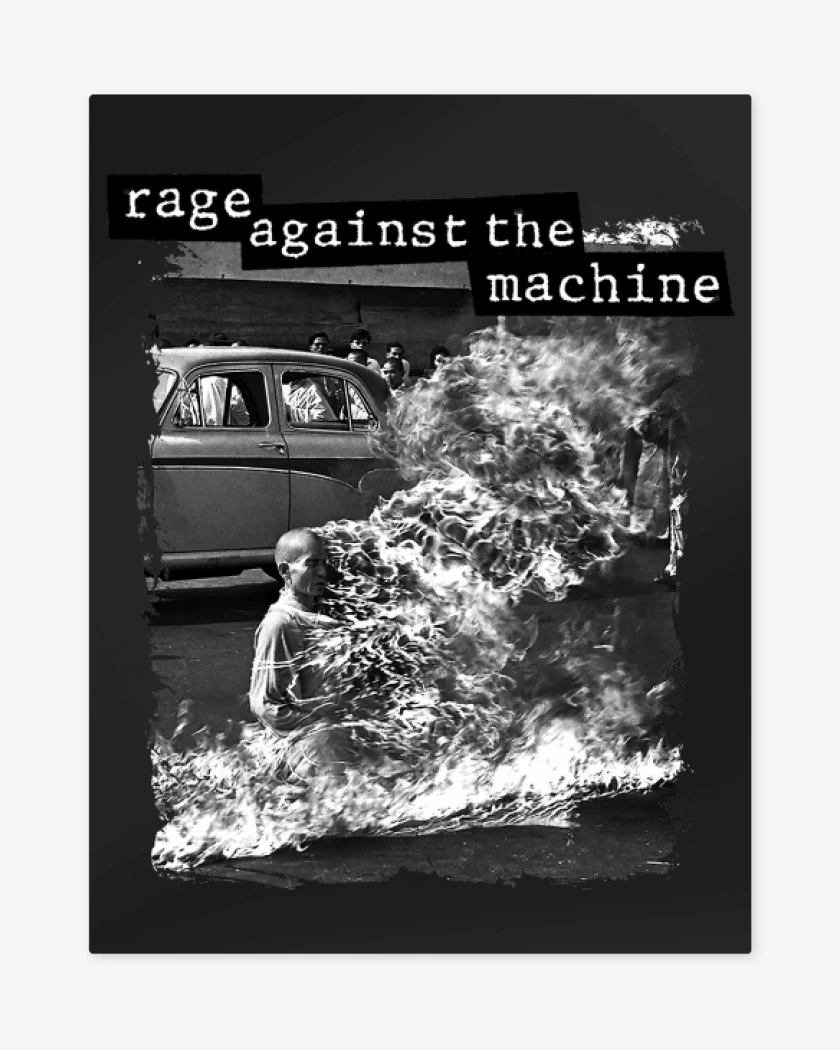 Print metalico Negro de Rage Against The Machine ST