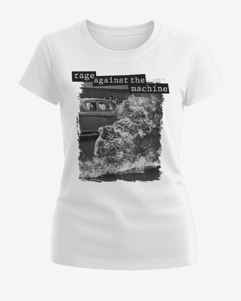 Polera de Mujer Blanco de Rage Against The Machine ST