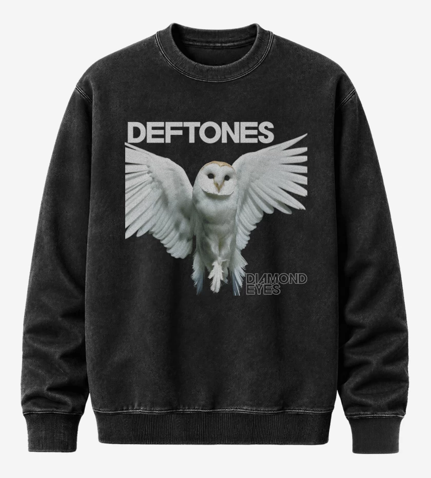 Poleron Polo Acid Wash Negro de Diamond Eyes