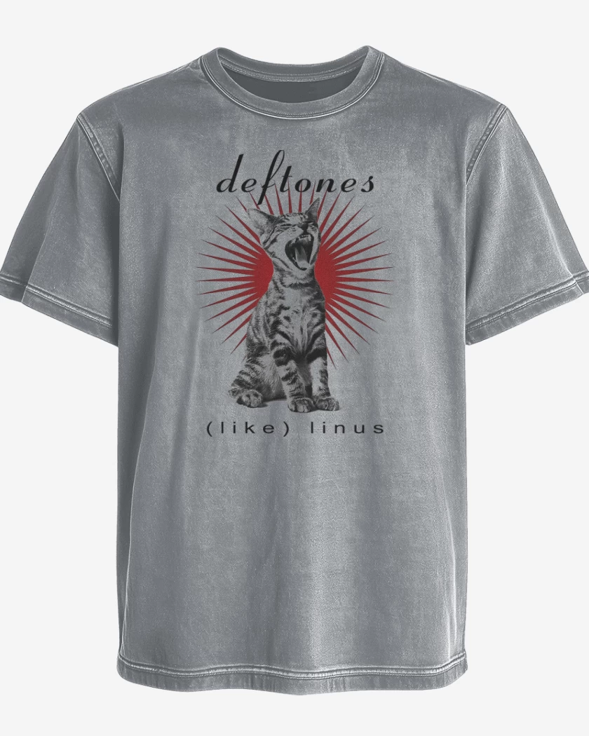 Polera desgastada Gris Melange de Like Linus