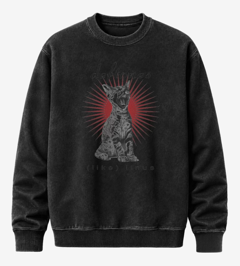 Poleron Polo Acid Wash Negro de Like Linus