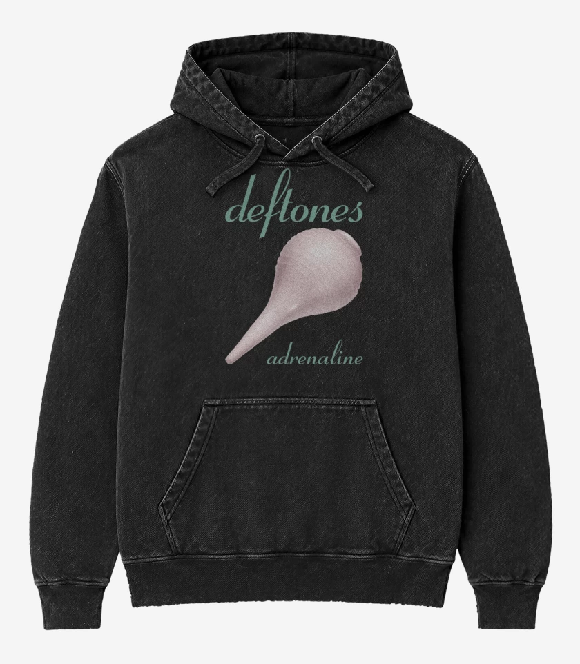 Poleron Canguro Acid Wash Negro de Adrenaline