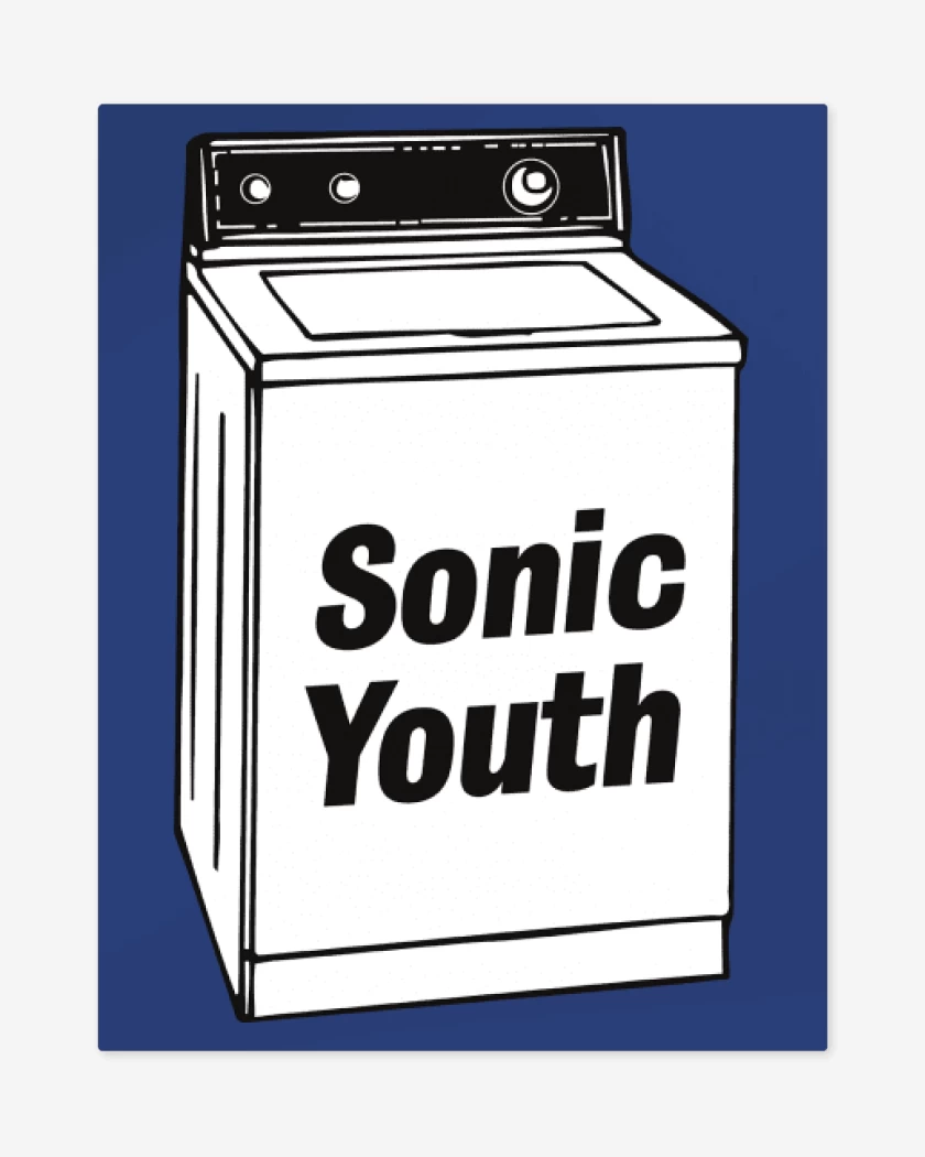 Print metalico Azul Rey de Washing Machine