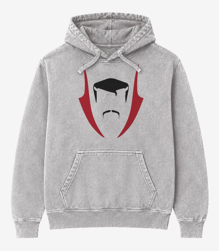 Poleron Canguro Acid Wash Gris Melange de Doctor strange
