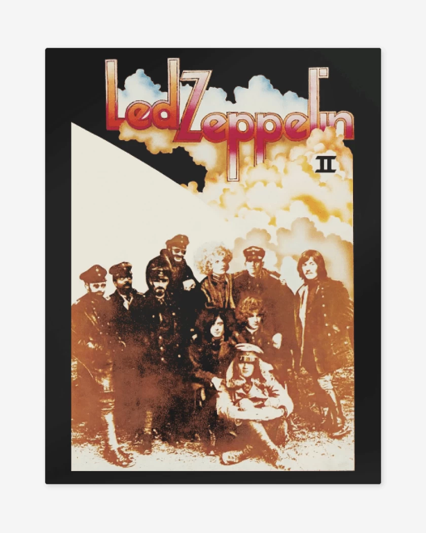 Print metalico Negro de Led Zeppelin II
