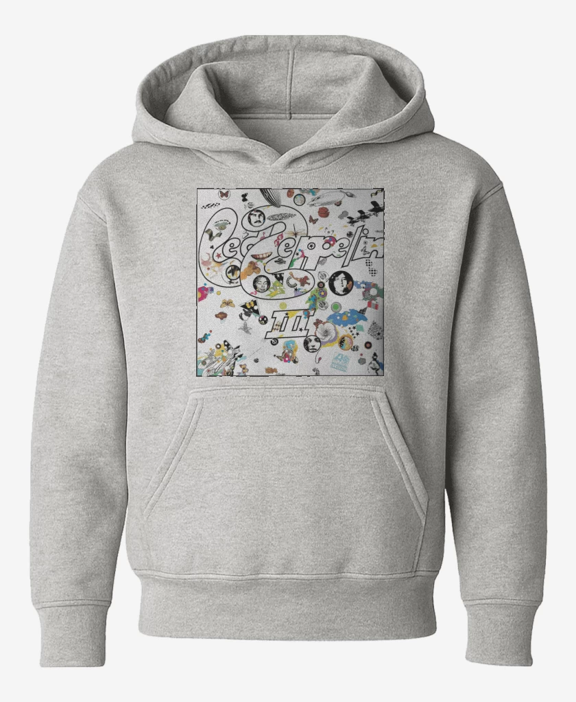 Poleron de niño Gris Melange de Led Zeppelin III