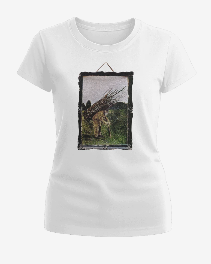 Polera de Mujer Blanco de Led Zeppelin IV