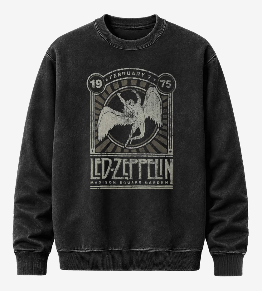 Poleron Polo Acid Wash Negro de LZ Madison Square Garden