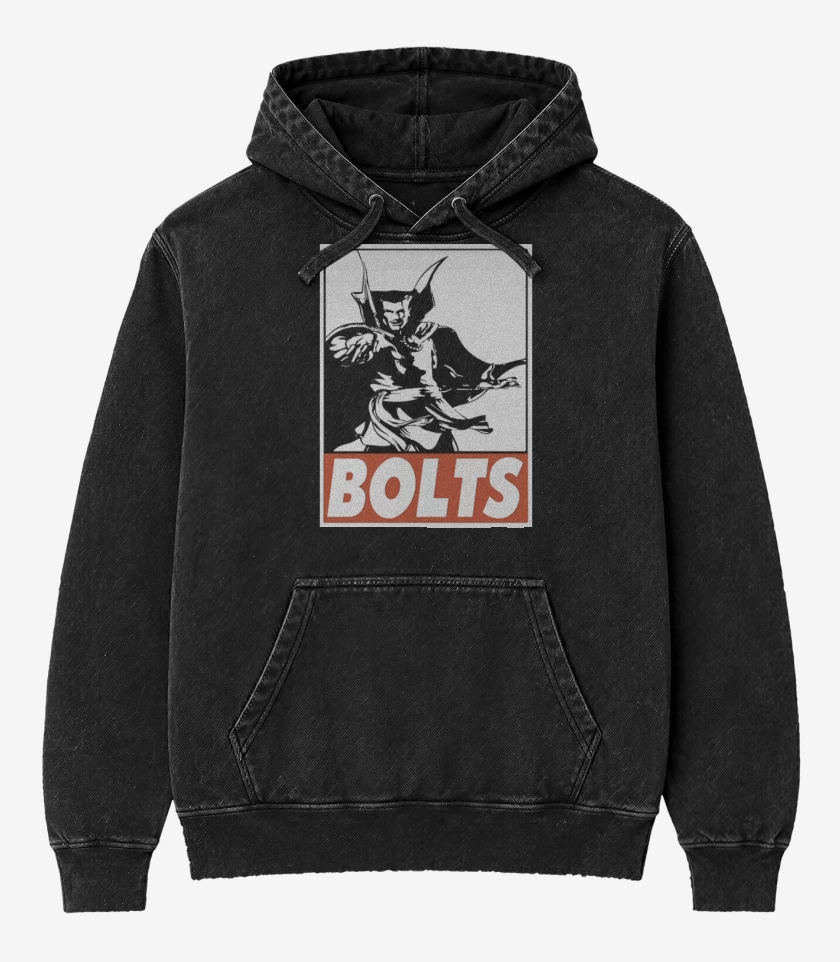 Poleron Canguro Acid Wash Negro de Doctor strange 2