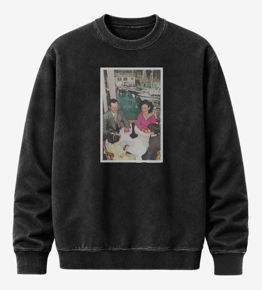 Poleron Polo Acid Wash Negro de Presence