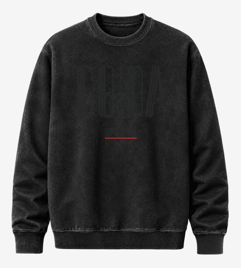 Poleron Polo Acid Wash Negro de CODA