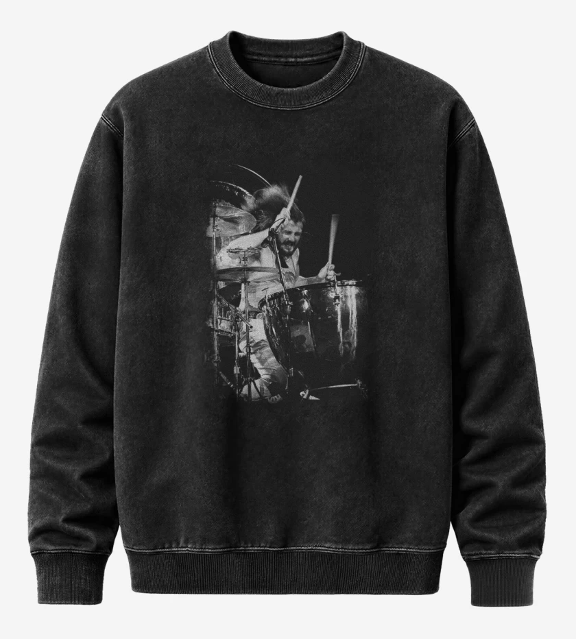 Poleron Polo Acid Wash Negro de John Bonham