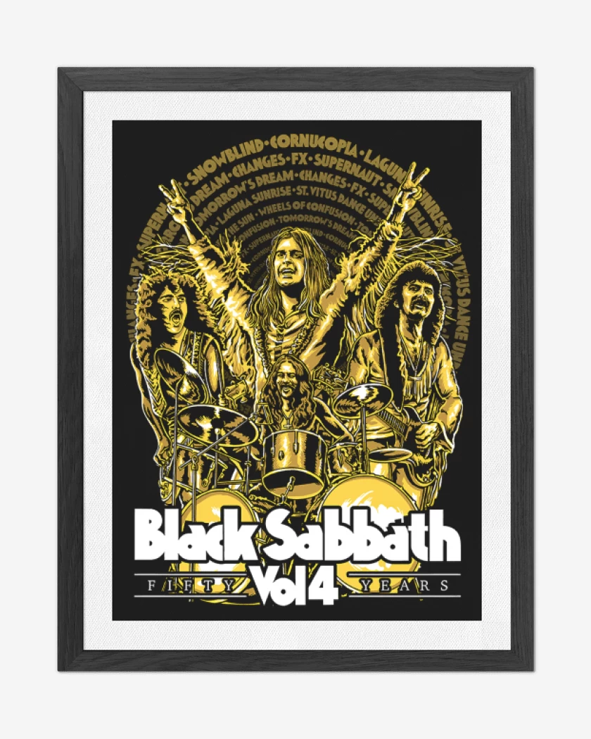 Cuadro decorativo Negro de Black Sabbath Vol4