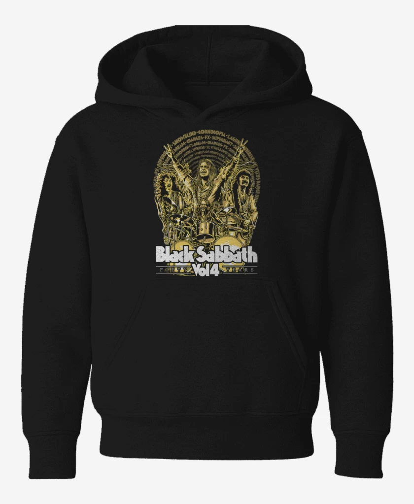 Poleron de niño Negro de Black Sabbath Vol4