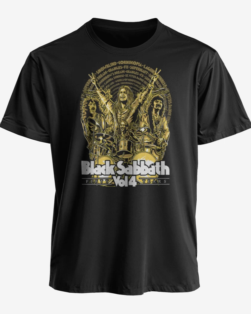 Polera premium Negro de Black Sabbath Vol4