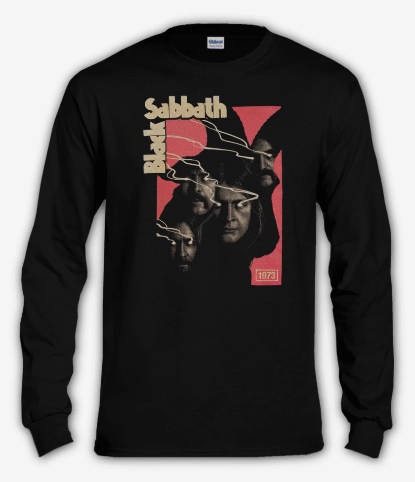 Polera manga larga Negro de Black Sabbath 73