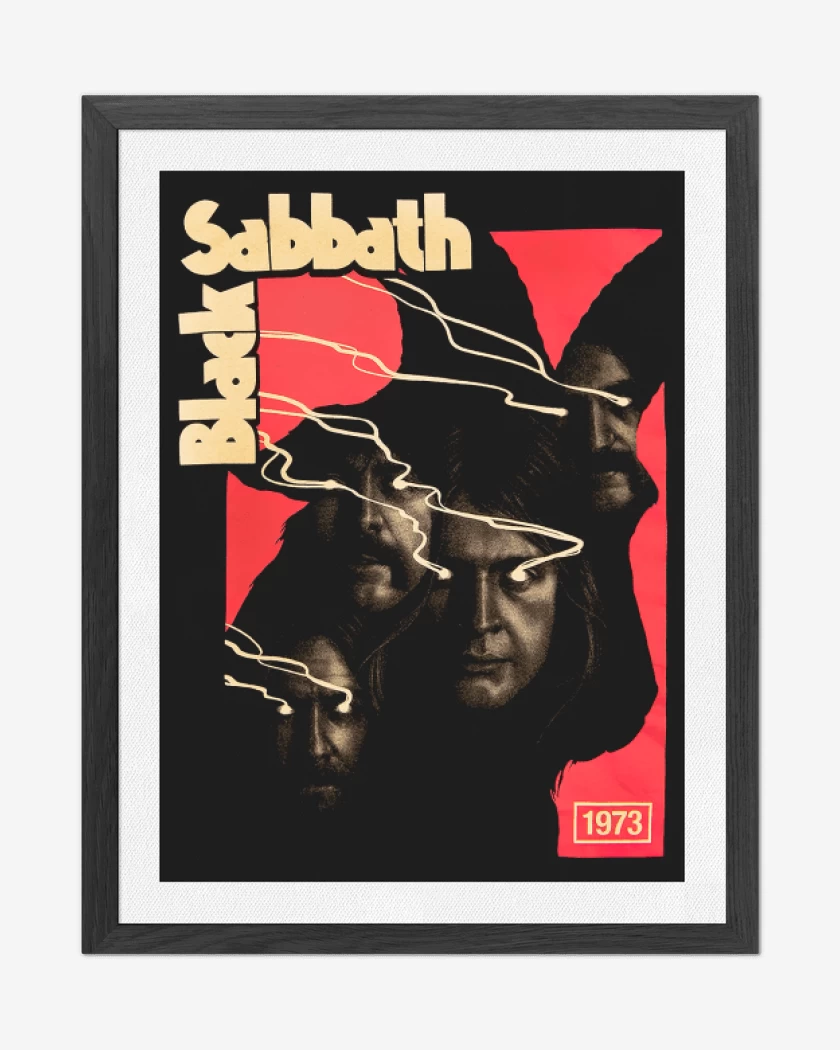 Cuadro decorativo Negro de Black Sabbath 73