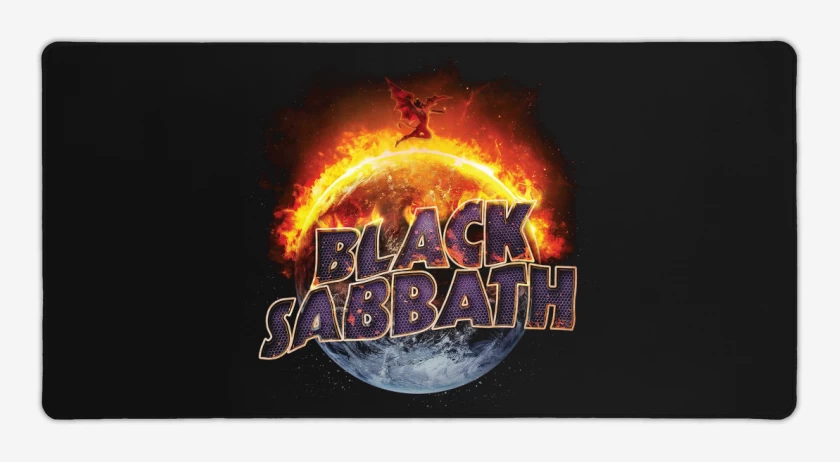 Mouse pad Gamer Negro de Black Sabbath 
