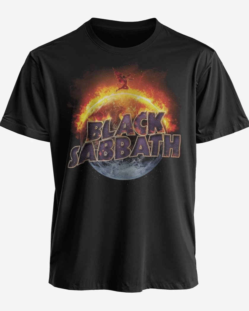 Polera premium Negro de Black Sabbath 