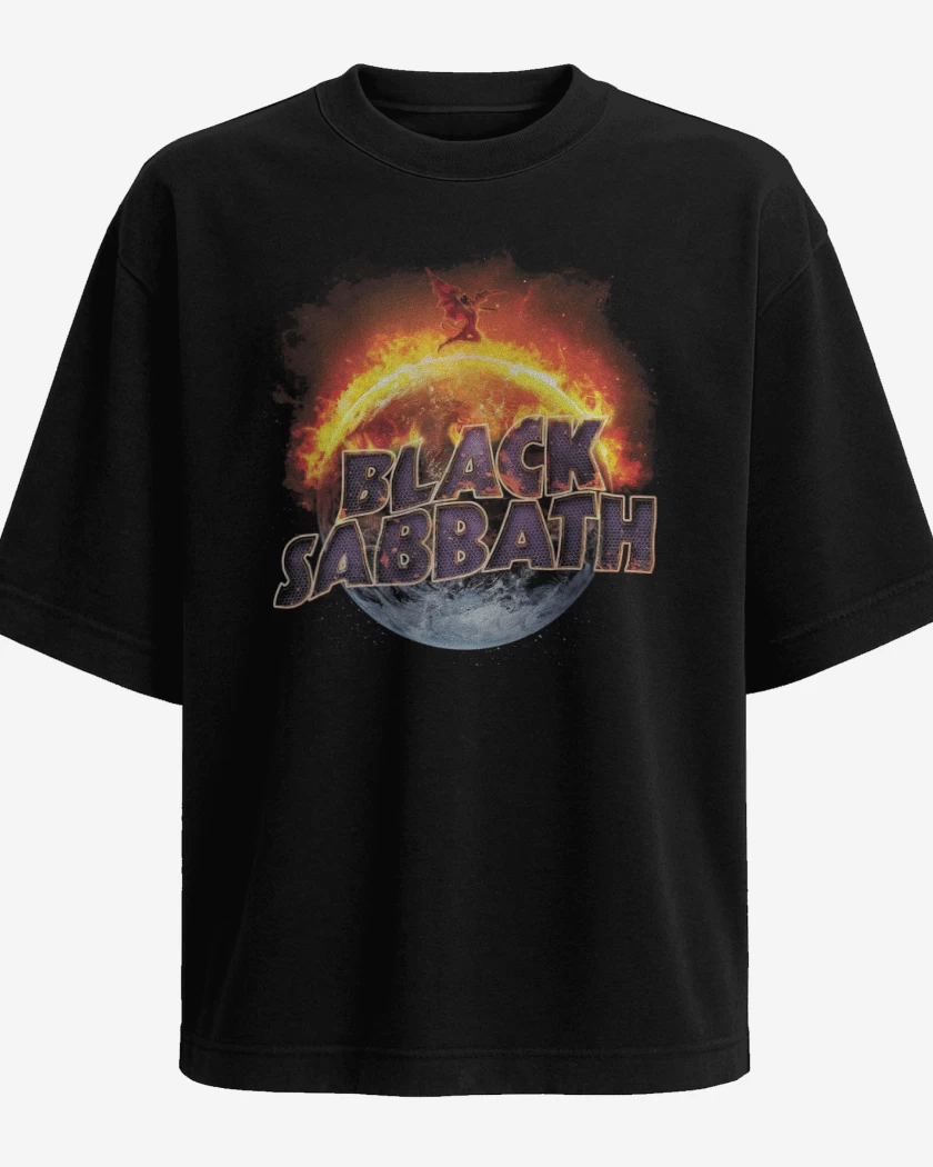 Polera Oversize Black Sabbath 