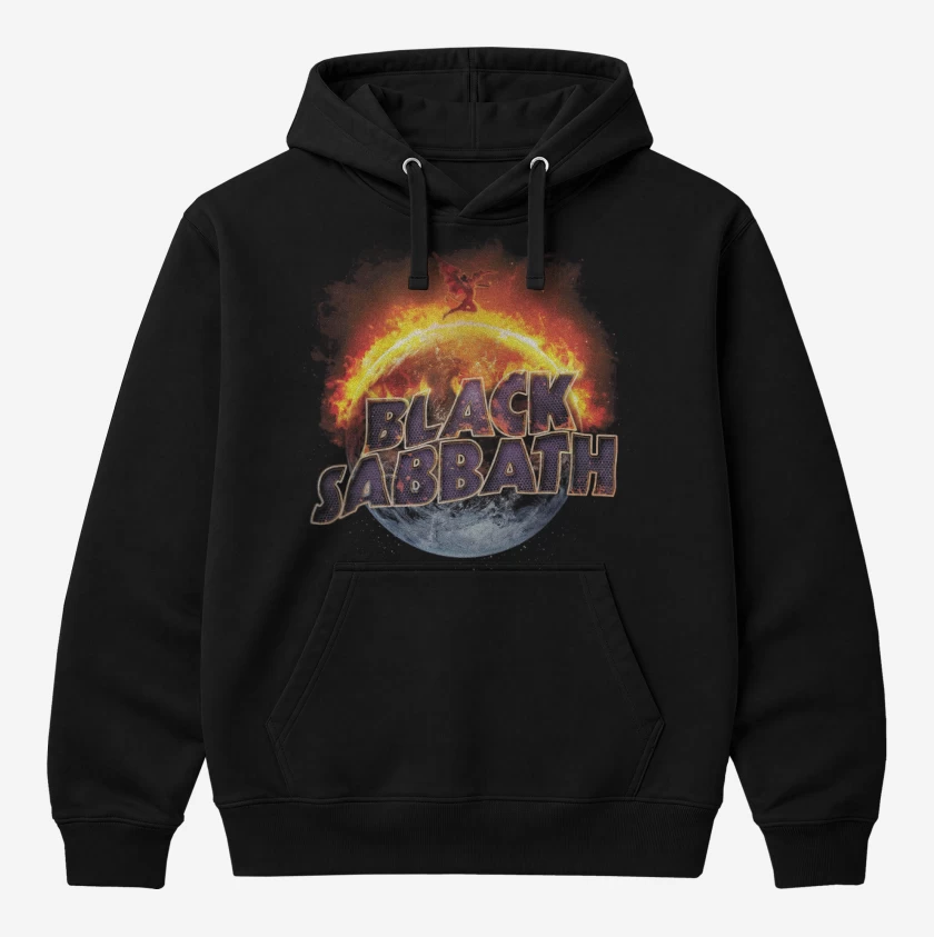 Polerón Canguro Negro de Black Sabbath 