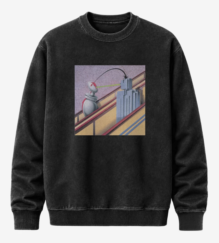 Poleron Polo Acid Wash Negro de Technical Ecstasy