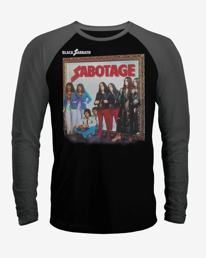 Polera Raglan Negro / Negro Heather de Sabotage