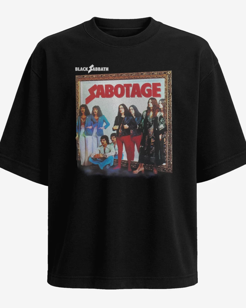 Polera Oversize Negro de Sabotage