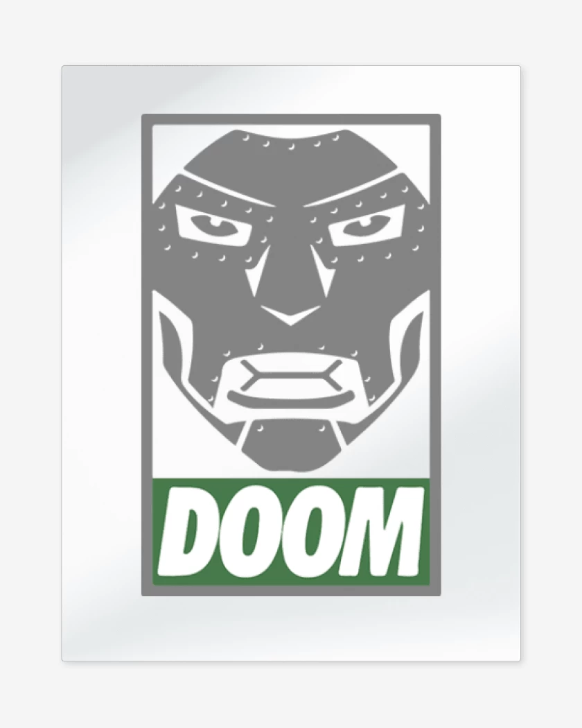 Print metalico Blanco de Doom 2