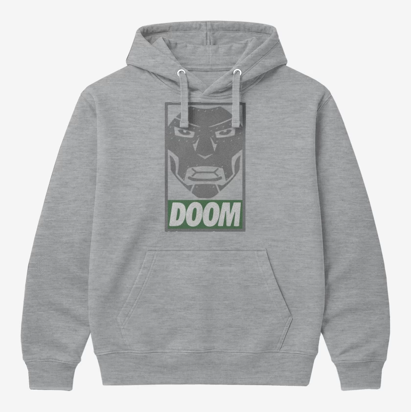 Polerón Canguro Gris Melange de Doom 2