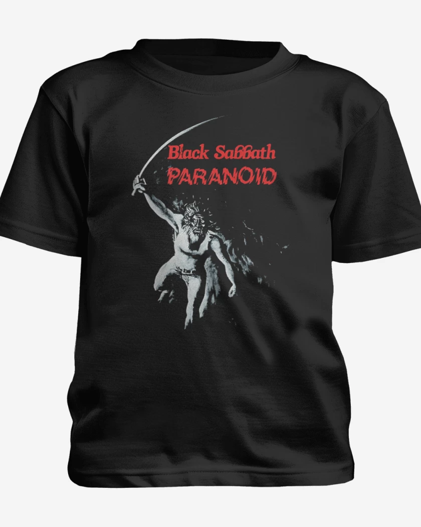 Polera de niño Negro de Black Sabbath Paranoid