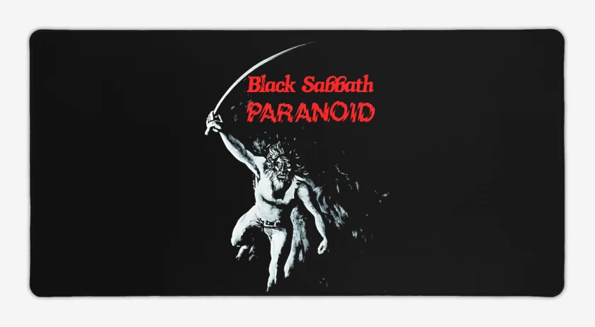 Mouse pad Gamer Negro de Black Sabbath Paranoid