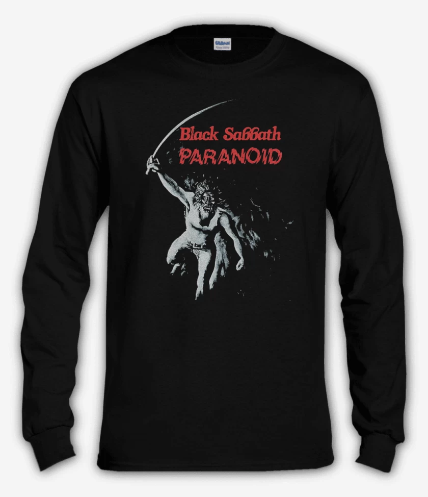 Polera manga larga Negro de Black Sabbath Paranoid