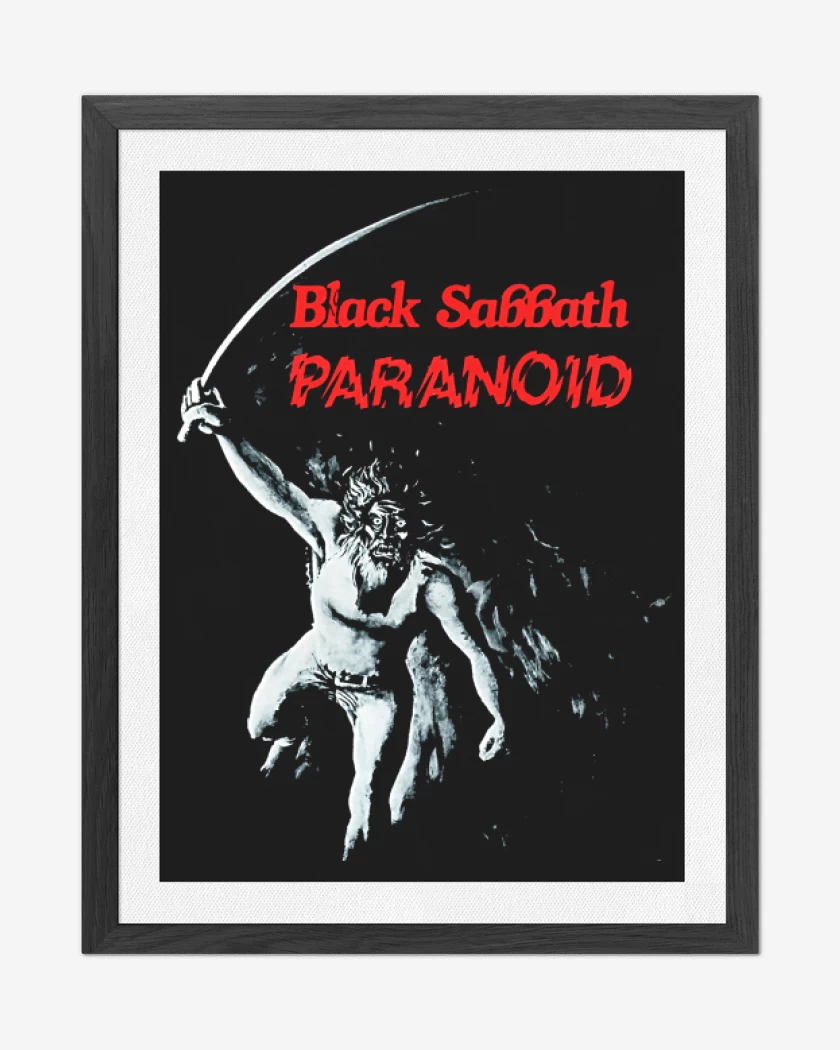 Cuadro decorativo Negro de Black Sabbath Paranoid