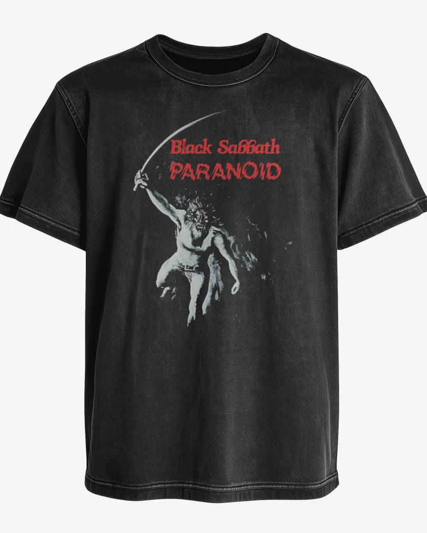 Polera desgastada Black Sabbath Paranoid