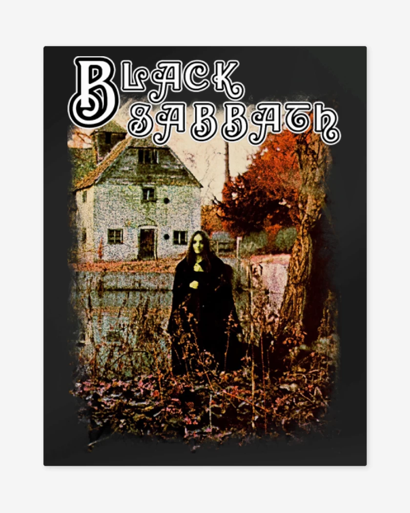 Print metalico Negro de Black Sabbath ST