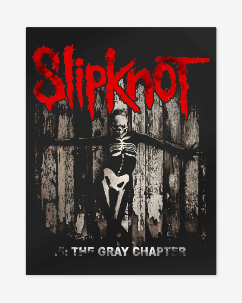 Print metalico Negro de Slipknot The Gray Chapter