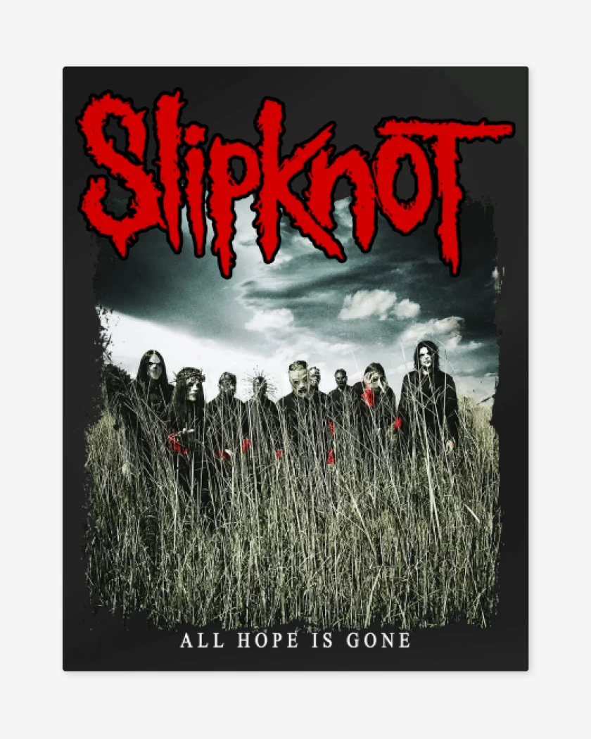 Print metalico Negro de Slipknot All Hope Is Gone