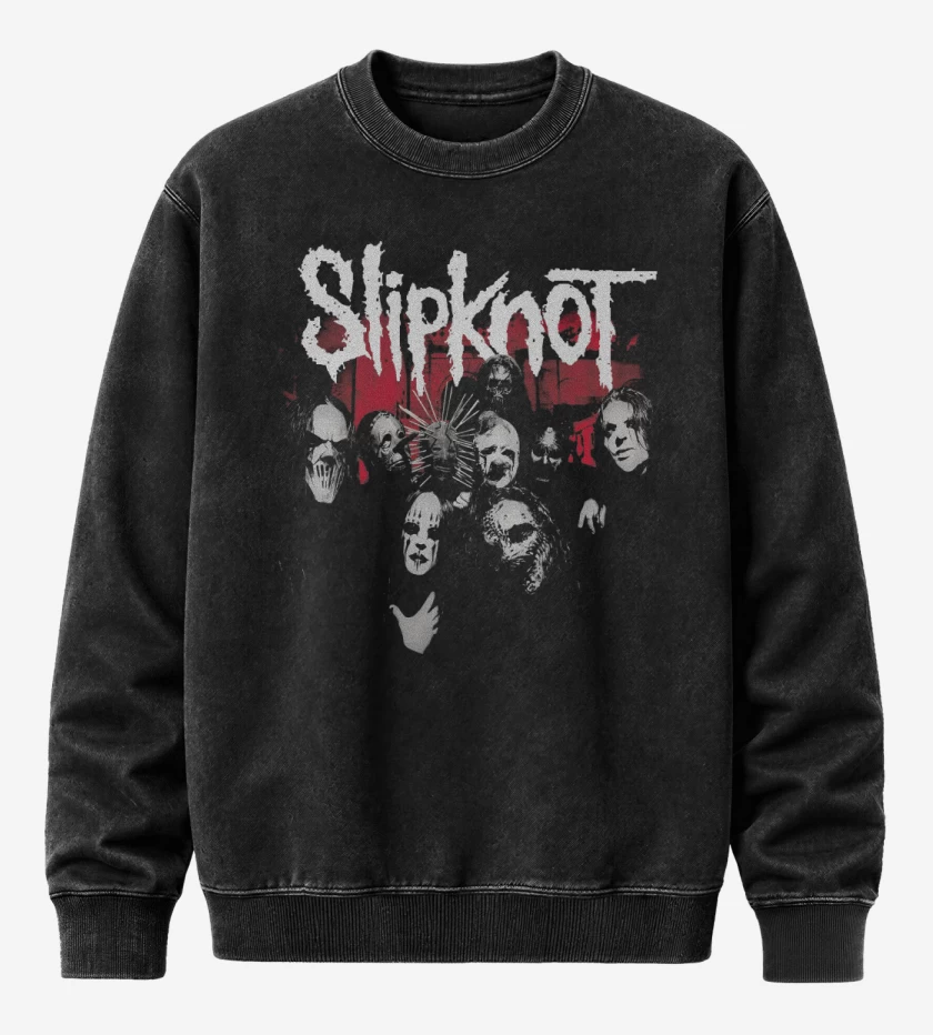 Poleron Polo Acid Wash Negro de Slipknot Vol 3