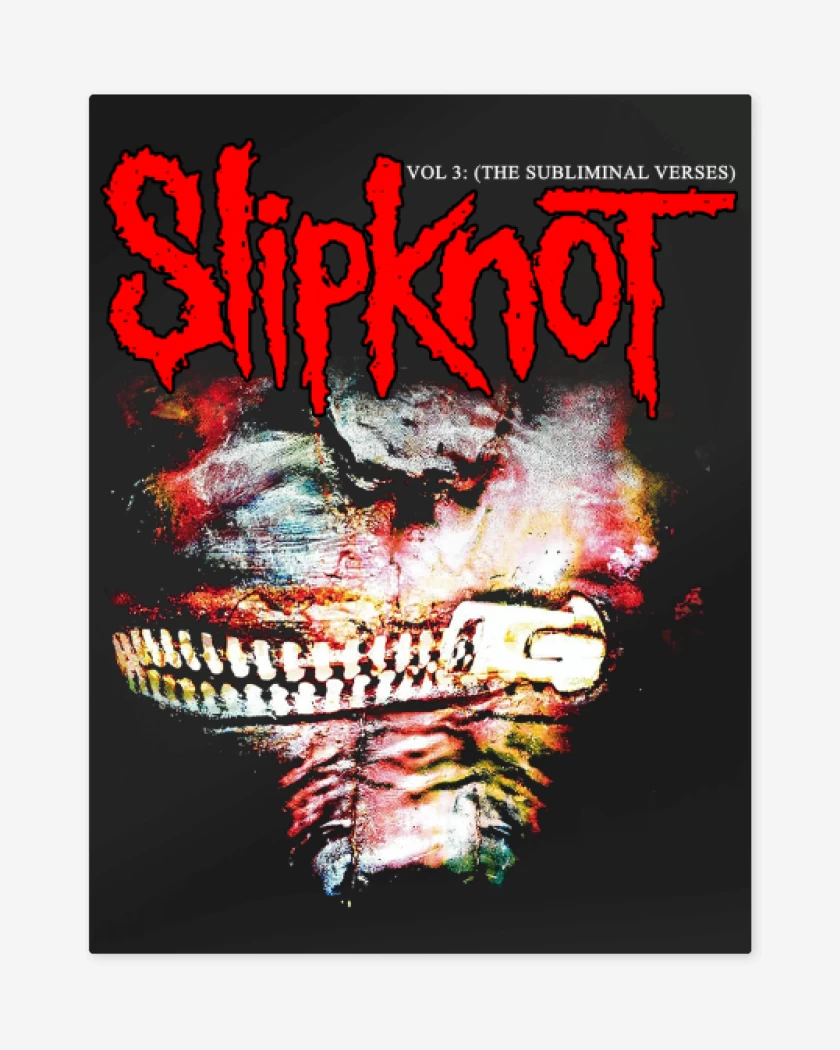 Print metalico Negro de Slipknot The Subliminal Verses