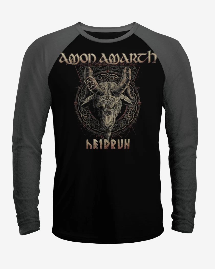 Polera Raglan Negro / Negro Heather de Heidrun