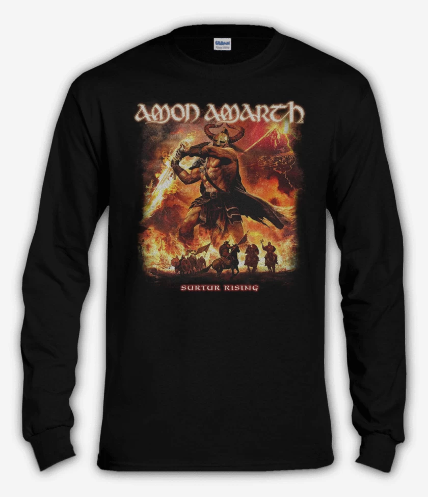 Polera manga larga Negro de Surtur Rising