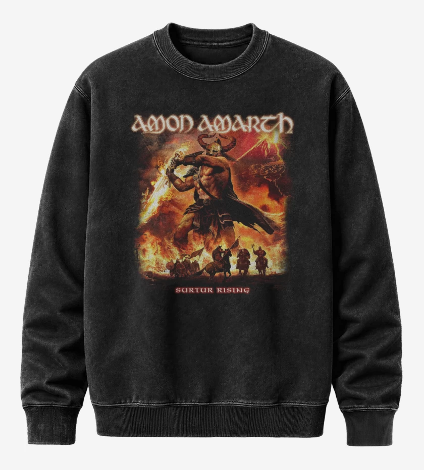 Poleron Polo Acid Wash Negro de Surtur Rising