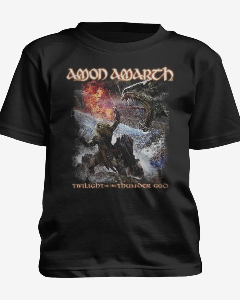Polera de niño Negro de Twilight of the Thunder God