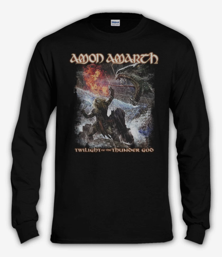 Polera manga larga Negro de Twilight of the Thunder God